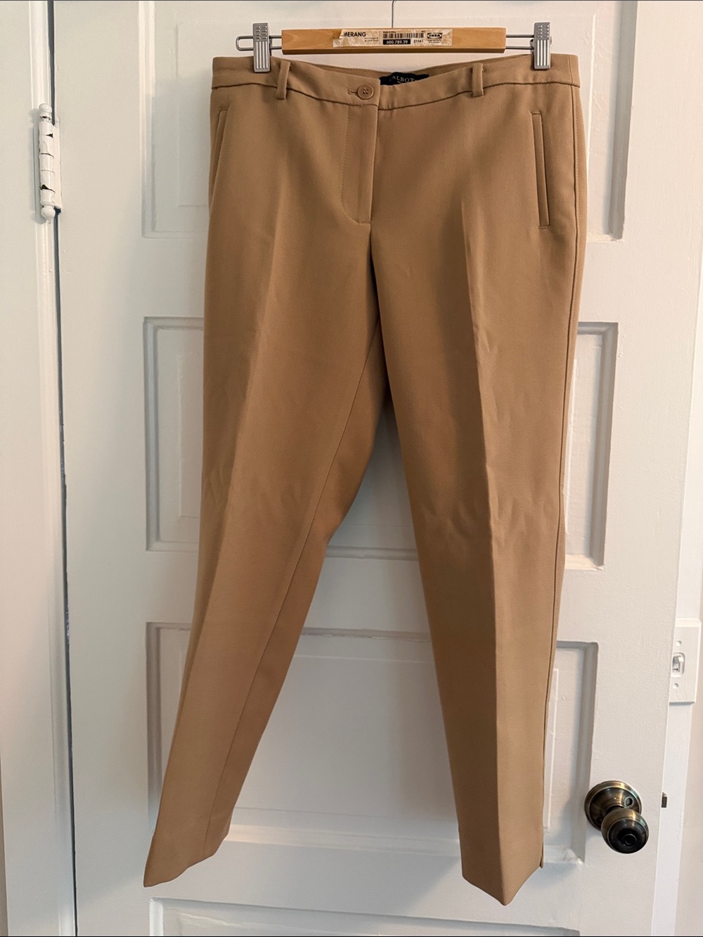 Talbots Camel Straight-Leg Work Trousers